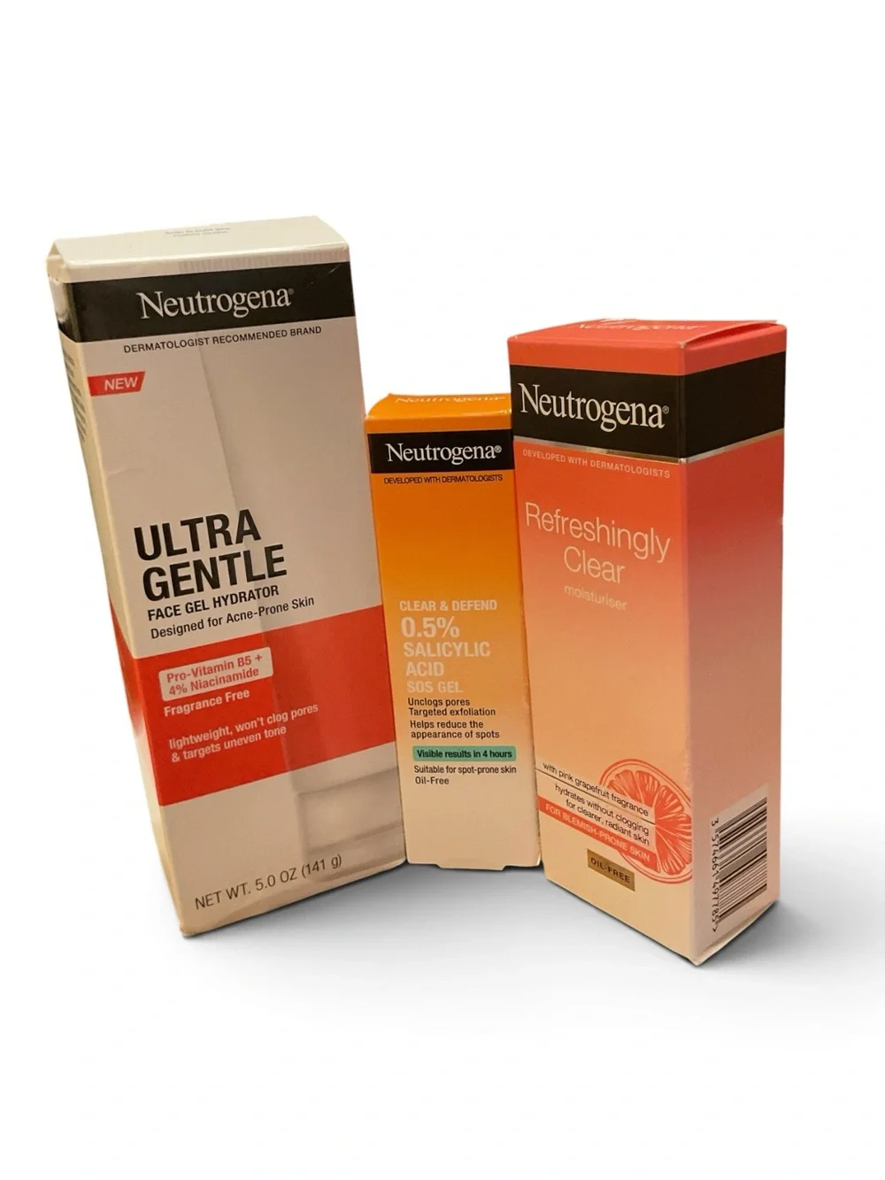 Neutrogena Gel Hydrator, Moisturizer And Clear & Defend Salicylic Acid NIP